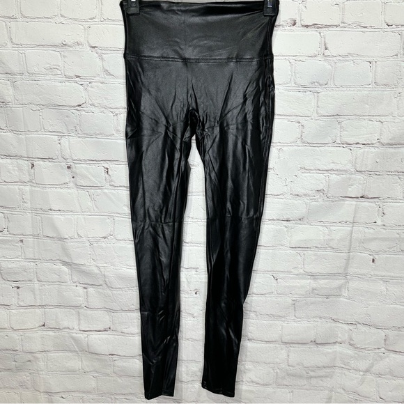 Spanx Black faux leather leggings - Picture 2 of 12